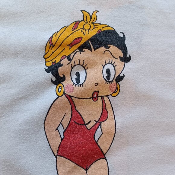 1984 Sneakers King Features Betty Boop Double-Sided White T-Shirt Adult M - Picture 3 of 13